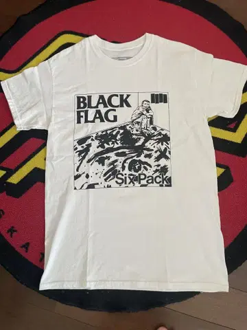 BLACK FLAG Six Pack 티셔츠 MD 화이트