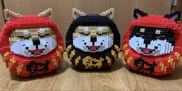 [ 3개 세트 ] JEKCA 시바견 달마 조립 완료 제품