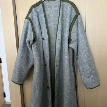 울 혼방 그레이 롱 코트 M 사이즈