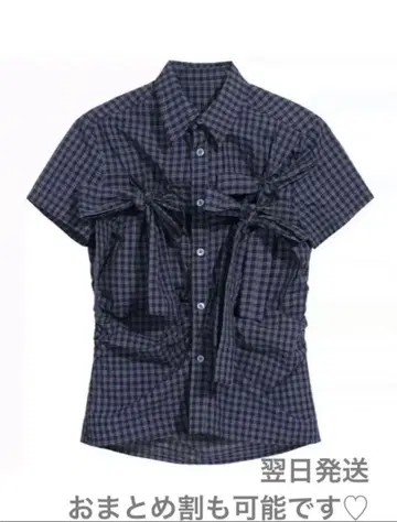 W RIBBON CHECK BLOUSE 동일 디자인 uenui 애호가