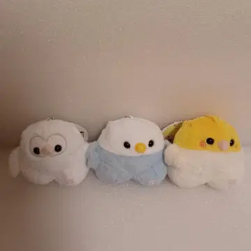 달리는 작은 새 마스코트 봉제 인형 전3종 세트