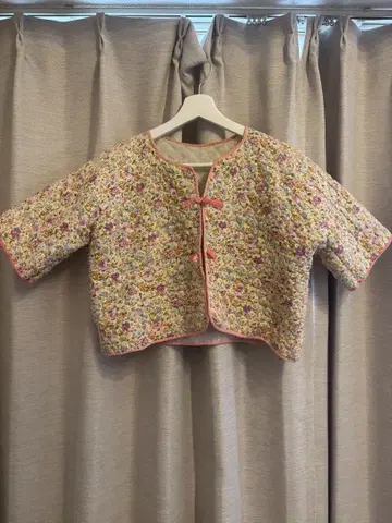 vintage 꽃무늬 퀼팅 재킷