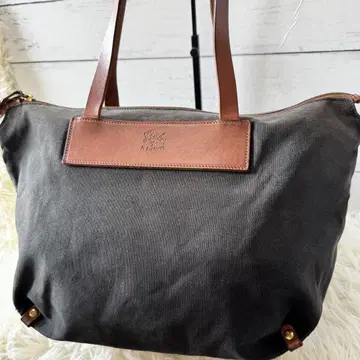IL BISONTE 캔버스 라운드 토트백