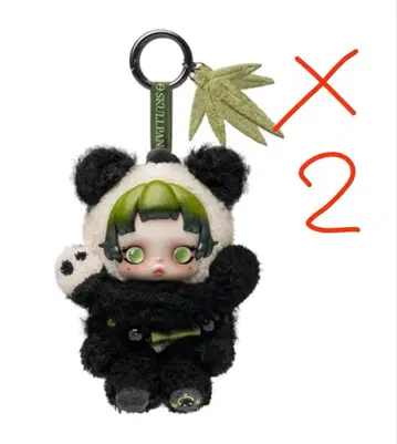 SKULLPANDA 팬더 봉제 인형 2개 세트