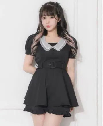 [새상품급] pium 튤 카라 돌 셋업
