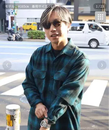 PENDLETON 라이트온 보드 셔츠 울 셔츠 M 새상품급