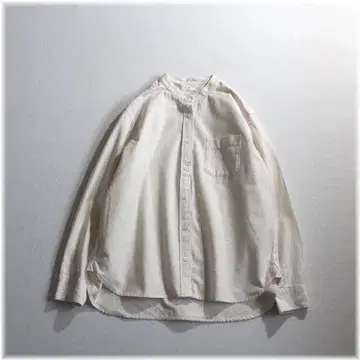 무인양품 MUJI 무표백 코튼 내추럴 스탠드 칼라 셔츠