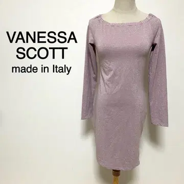 [이탈리아제] VANESSA SCOTT 퍼플 컬러 라메 원피스