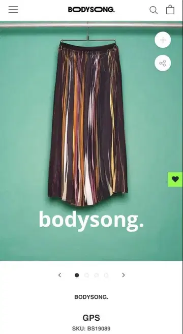 BODYSONG. 프린트 플리츠 스커트 멀티 컬러
