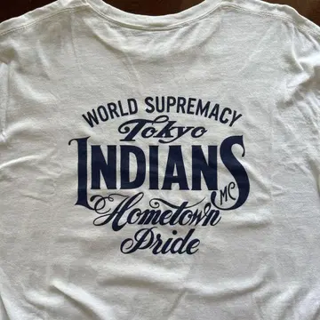 도쿄 인디언즈 Tokyo Indians 긴팔 T셔츠 화이트 L 사이즈