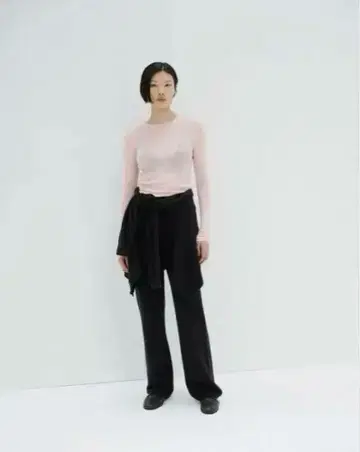 오라리 SUPER HIGH GAUGE SHEER RIB L/S TEE