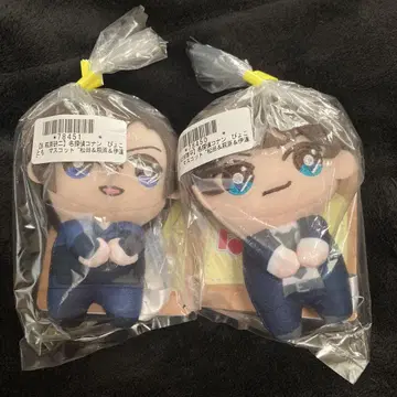 명탐정 코난  마스코트 봉제 인형 마츠다 진페이 하기와라 켄지 2종 세트