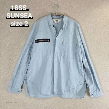 18SS SUNSEA LINEN ZIP GIMMICK L/S SHIRTS