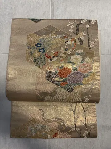 화조풍월풍 후쿠로 오비 꽃무늬 결혼식 졸업식 입학식 경사
