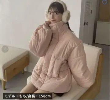 RiLi 소매 퍼프 오리지널 다운 라이크 자켓 핑크