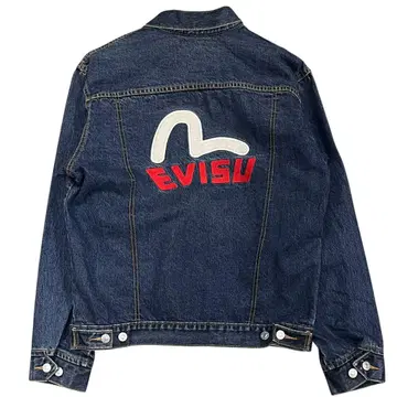 단종 EVISU/블랙 택/빅 로고 자수/G 자켓/데님 자켓