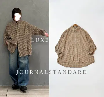 새상품급 24AW LUXE 저널 스탠다드 체크 BIG BD 셔츠