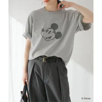 저널 스탠다드 레사 MICKEY/피그먼트 T셔츠 그레이