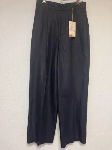 MUJI 택 포함 새상품 블랙 와이드 팬츠