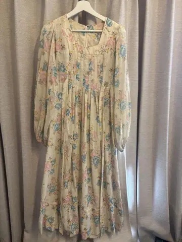70s 빈티지 원피스 꽃무늬