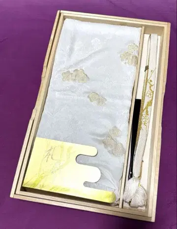 관혼상제에 추천하는 오비 장식 천, 허리띠, 금은 부채 세트 (실크)