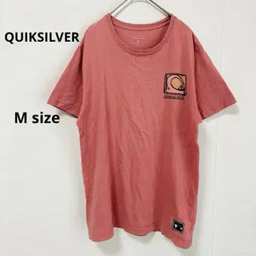 퀵실버 QUIKSILVER 프린트 티셔츠 M 핑크 반팔