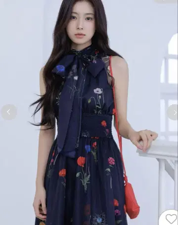 SNIDEL 백리본 쉬폰 원피스