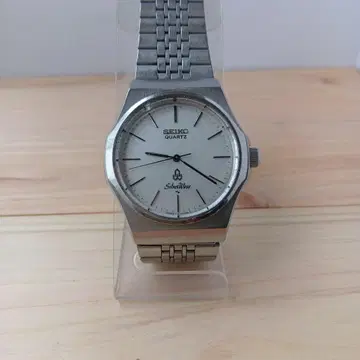SEIKO 실버 웨이브 쿼츠 손목시계 SS