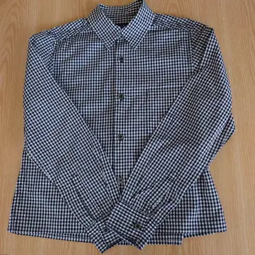 COMMEdesGARCON BLACK 깅엄 체크 긴팔 셔츠