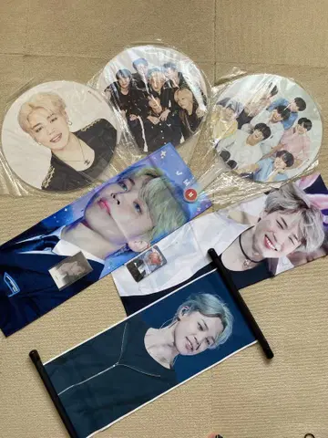 BTS Jimin 부채와 포토 카드 etc