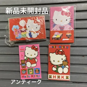 산리오 쇼와 앤티크 당시 물품 미개봉 새상품 초레어 헬로키티 4세트