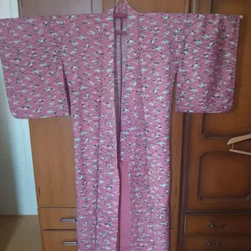 꽃무늬 코몬 기모노 핑크