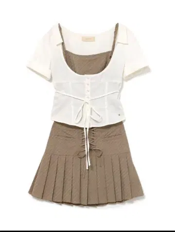 Jad pleats set up AM1410 brown