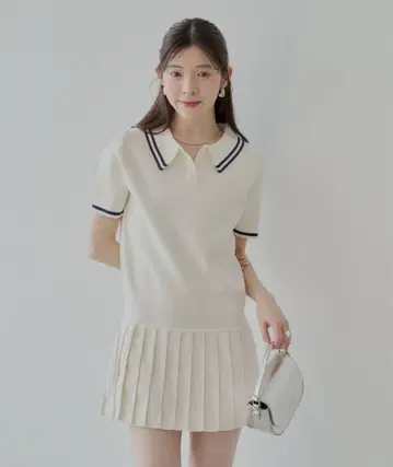 플리츠 폴로 미니 원피스