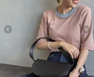 오렌지 크루넥 5부 소매 티셔츠