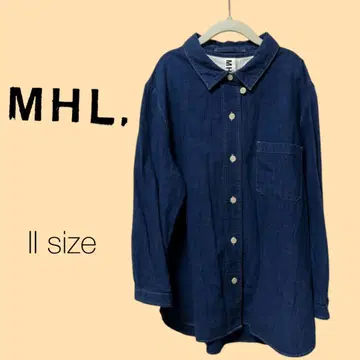 새상품급 MHL. 인디고 셔츠 2 사이즈