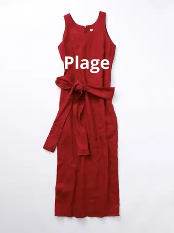 택 포함 미사용 새상품 Plage 플라주 린넨 100% 원피스