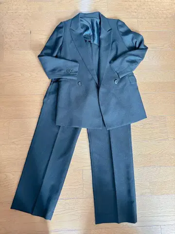 THE SUIT COMPANY 더블 자켓 와이드 팬츠 블랙 36