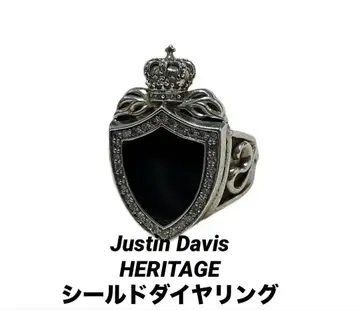미중고 저스틴 데이비스 헤리티지 오닉스 다이아 크라운 반지 16호