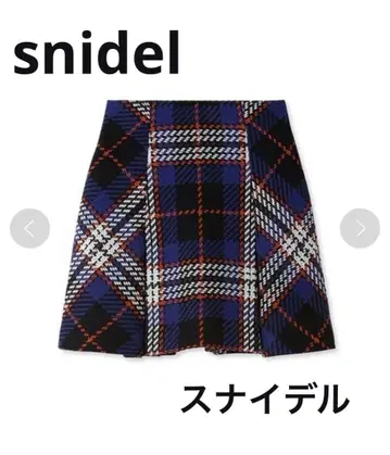 새상품급 스나이델 로빙 체크 스커트 블루 snidel size 0