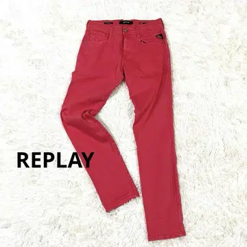 REPLAY 리플레이 컬러 데님 30 하이퍼플렉스 앰버스 핑크