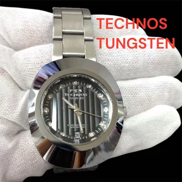 TECHNOS 테크노스 손목시계 텅스텐 실버 T-9475 아날로그