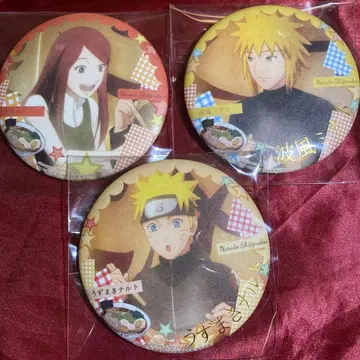 NARUTO 나루토 나미카제 미나토 쿠시나 가족 캔뱃지 3개