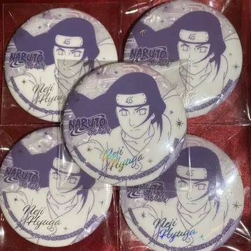 NARUTO 나루토 홀로그램 쉘 캔뱃지 히나타 네지 5개 세트 A