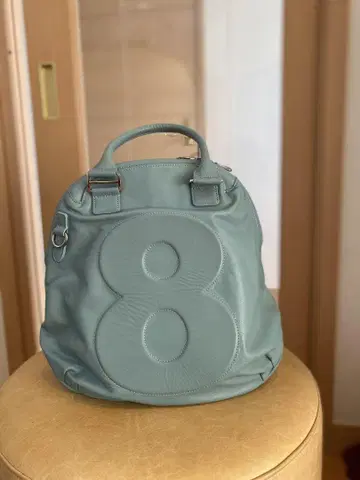 muta 8 백 민트 그린 가죽 핸드백