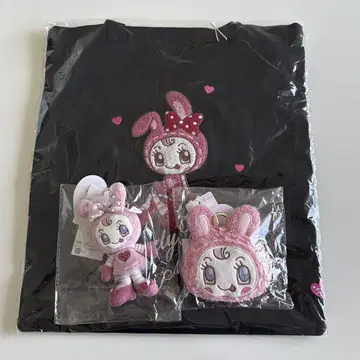 베리에 토트백 봉제 인형 참 모코모코 미니 파우치 3점 세트