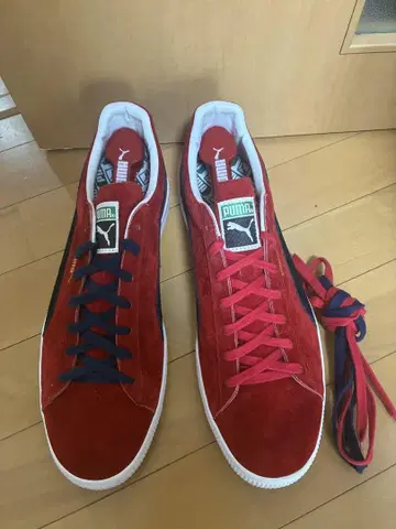 PUMA 스웨이드 빈티지 JAPAN 스웨이드 레드/네이비 30cm