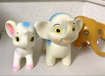쇼와 레트로 코끼리 소프트 비닐 세트 빈티지 당시 물품