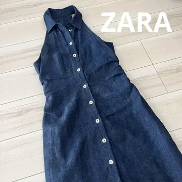 ZARA 롱 원피스 데님풍 여름/가을 셔츠 원피스