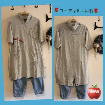 drug store's [새상품] 치비 후드 튜닉 티셔츠